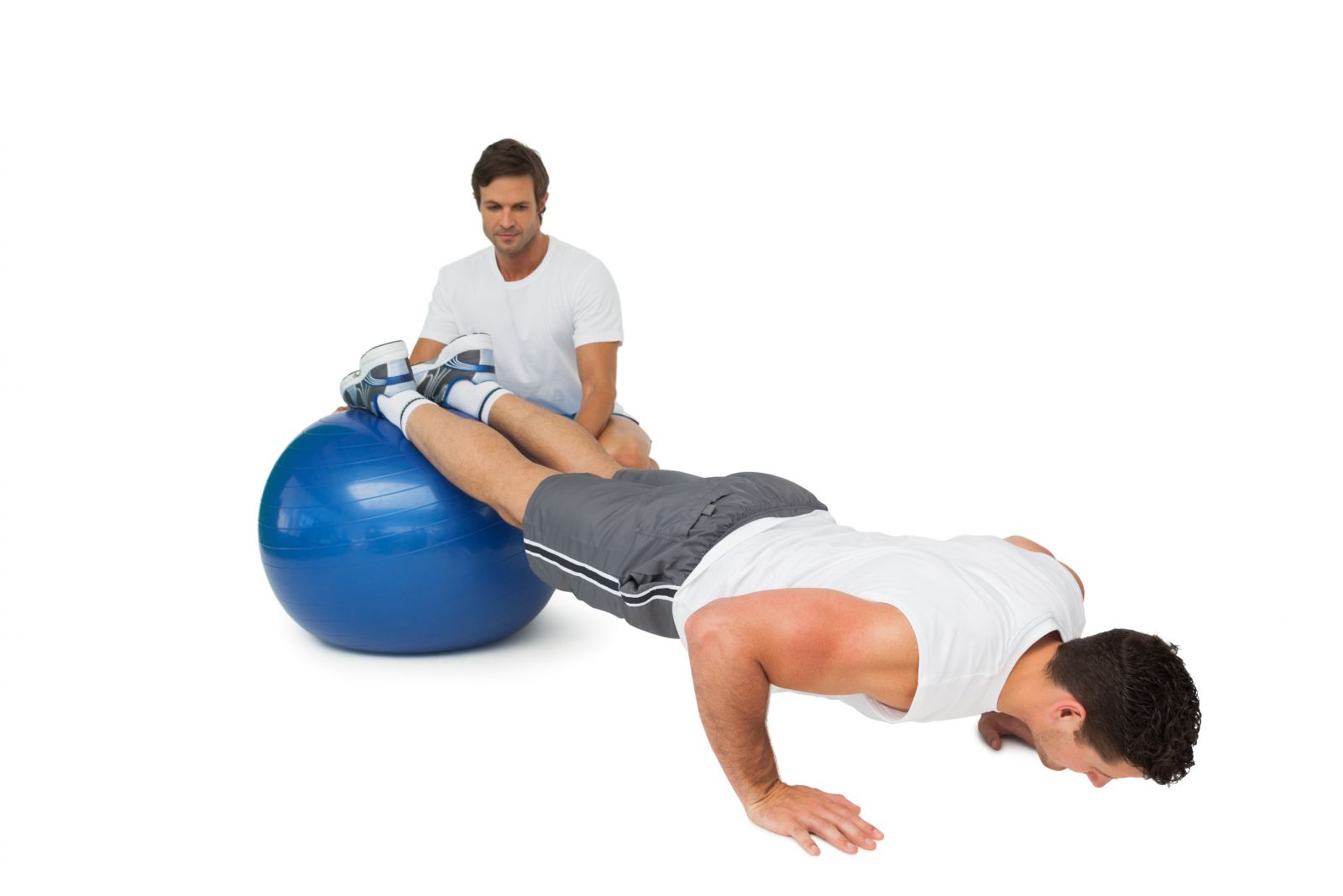 balance ball push-ups